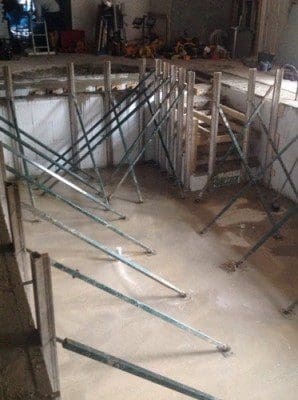 ICF swimming pool wall bracing