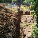 Excavation for balance tank and pipes